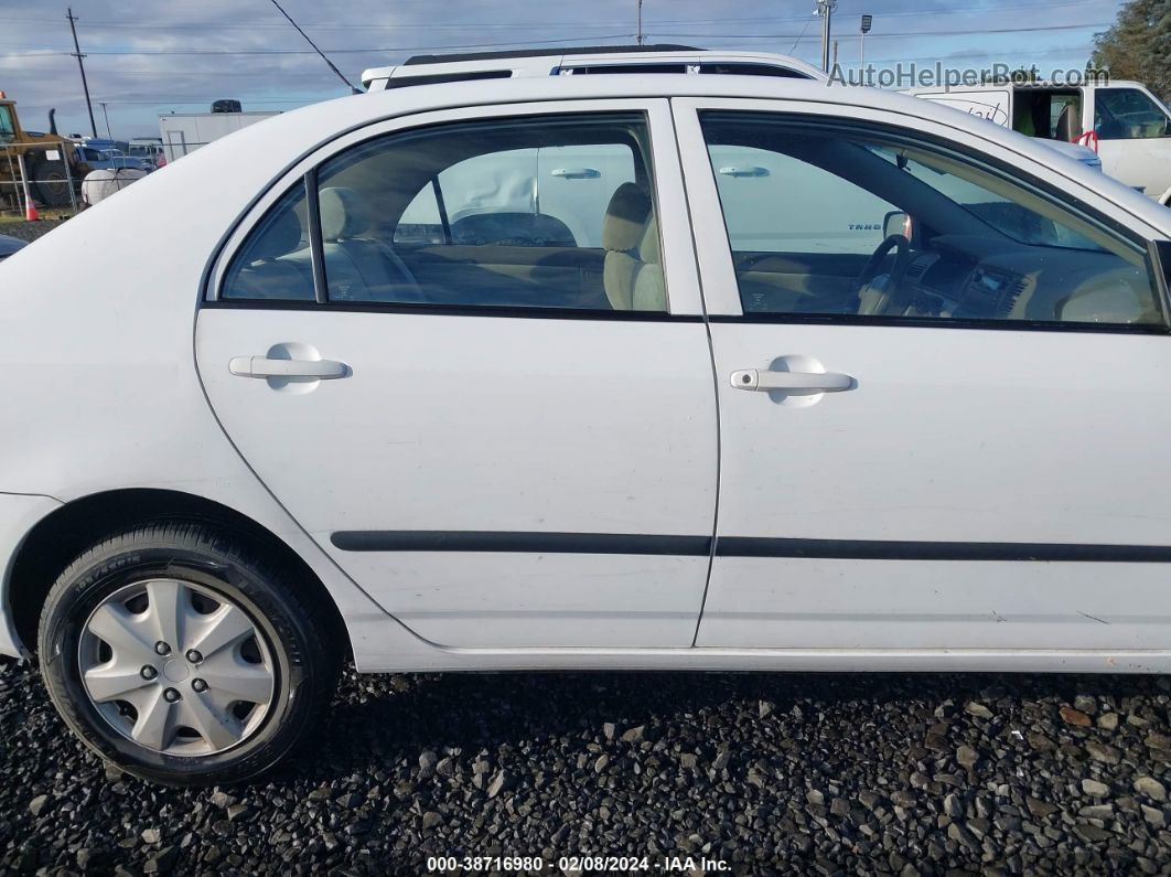 2003 Toyota Corolla Ce White vin: 1NXBR32E73Z069477