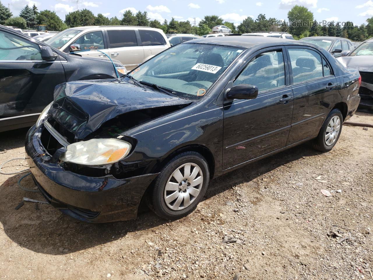 2003 Toyota Corolla Ce Black vin: 1NXBR32E73Z081581