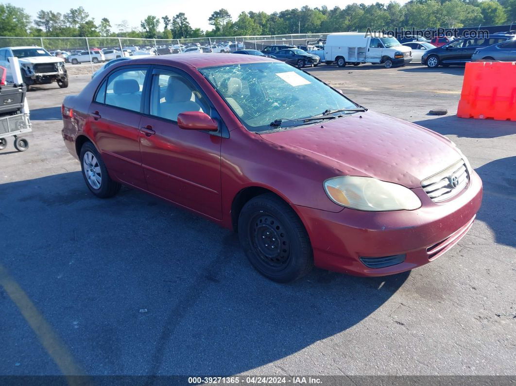 2003 Toyota Corolla Le Красный vin: 1NXBR32E73Z087428