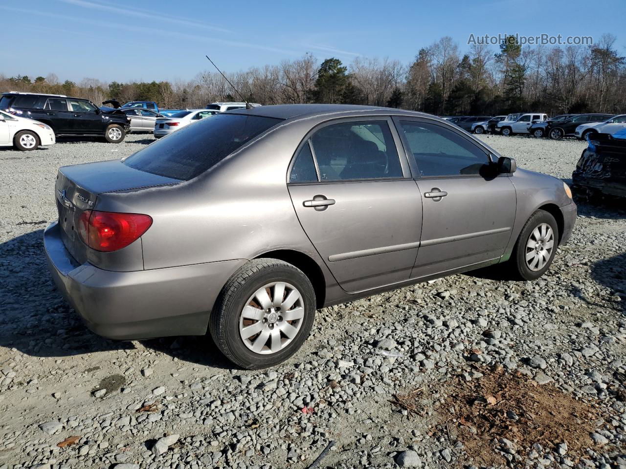 2003 Toyota Corolla Ce Gray vin: 1NXBR32E73Z106642