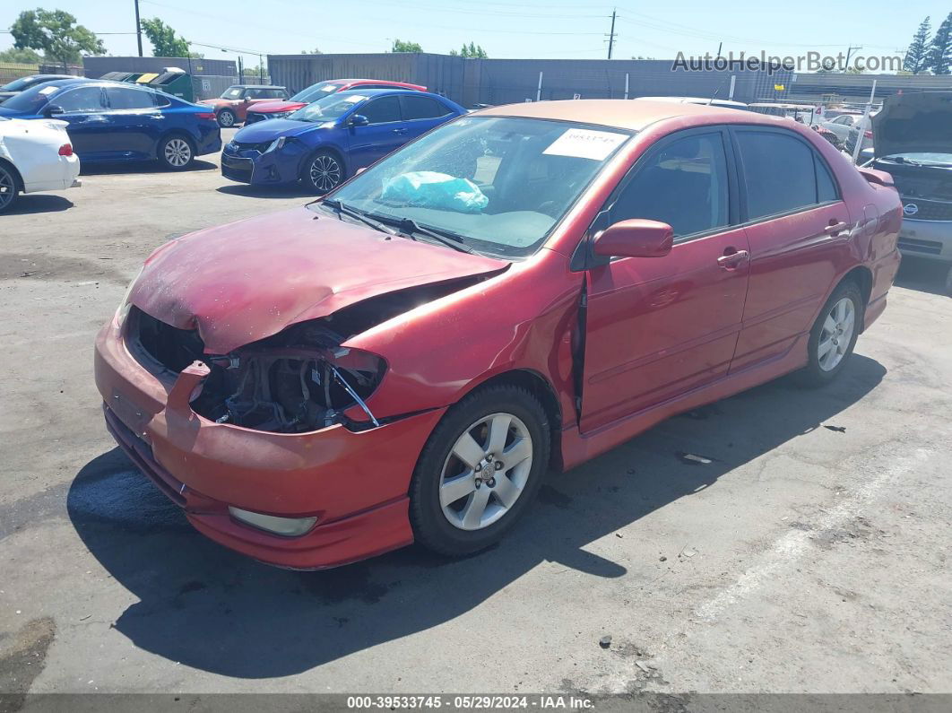 2004 Toyota Corolla S Red vin: 1NXBR32E74Z193041