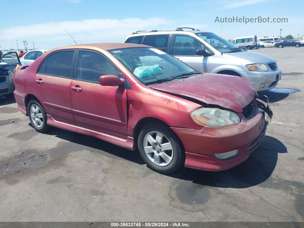 2004 Toyota Corolla S Red vin: 1NXBR32E74Z193041