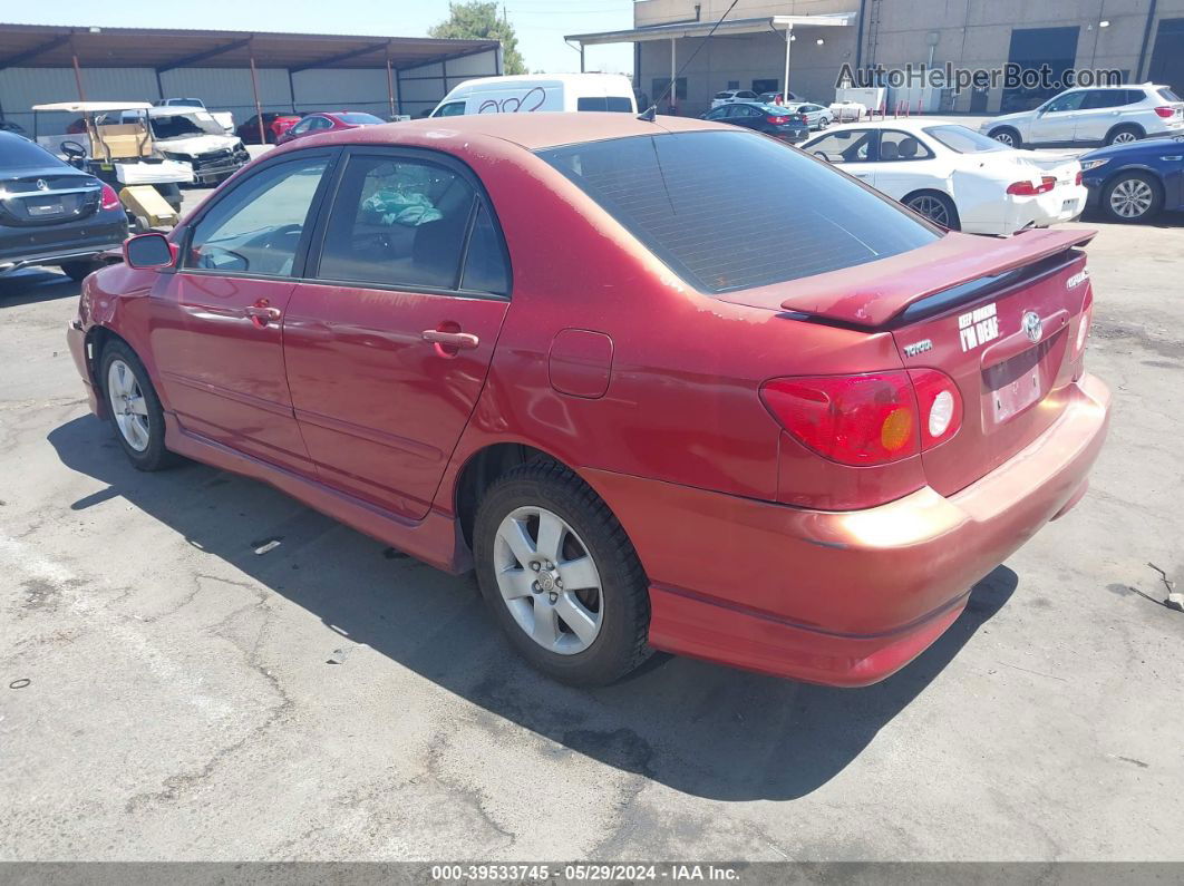 2004 Toyota Corolla S Red vin: 1NXBR32E74Z193041