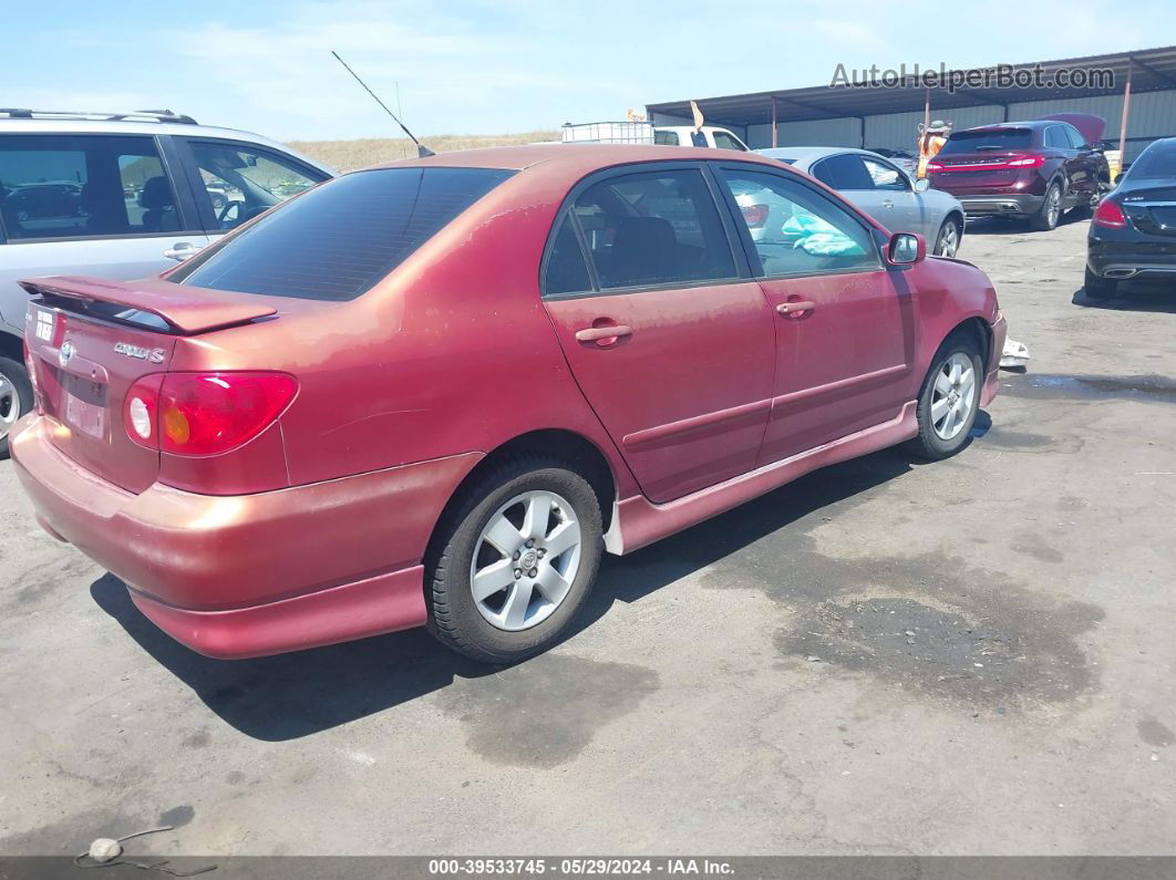 2004 Toyota Corolla S Red vin: 1NXBR32E74Z193041