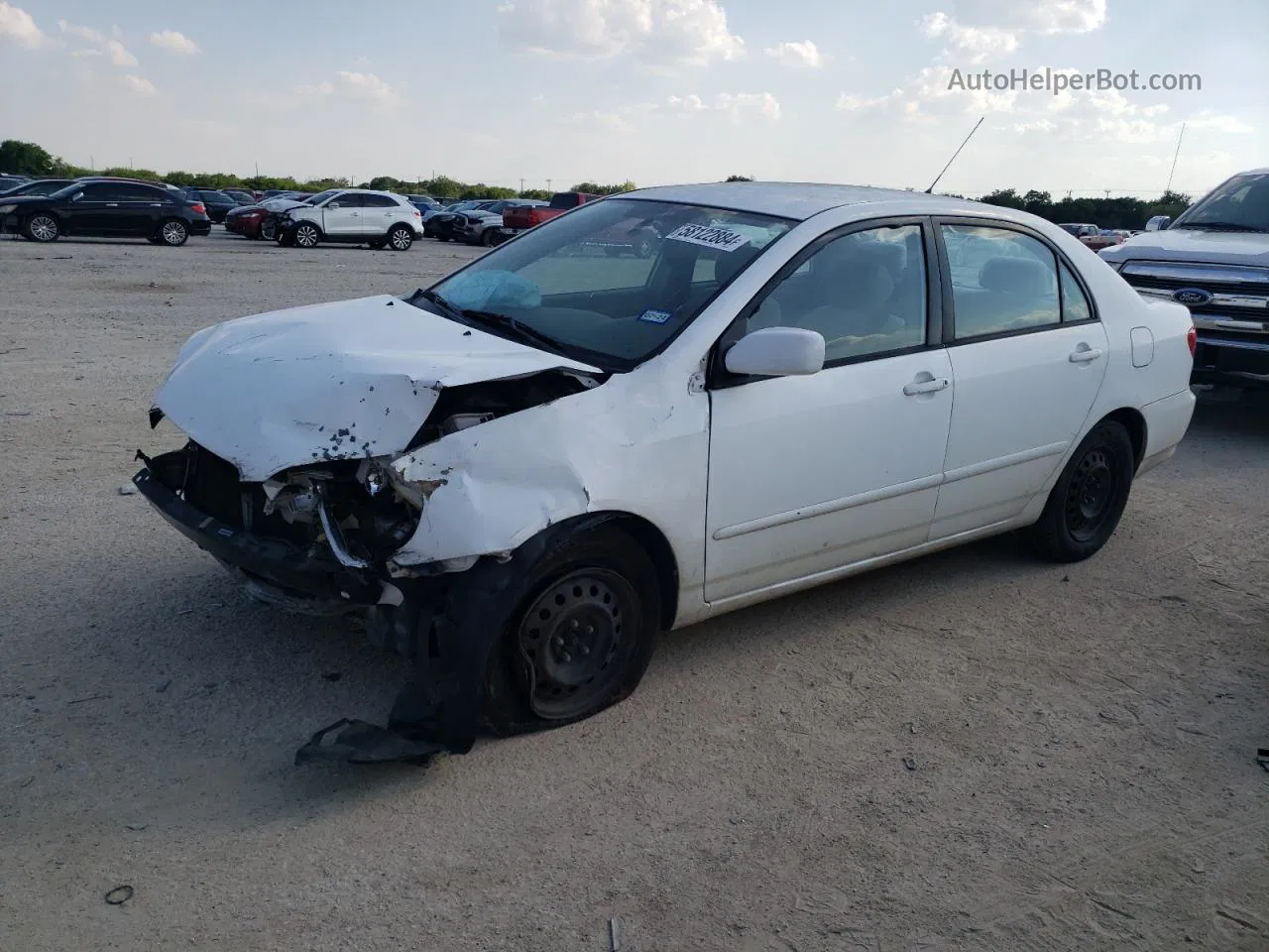 2004 Toyota Corolla Ce White vin: 1NXBR32E74Z200084