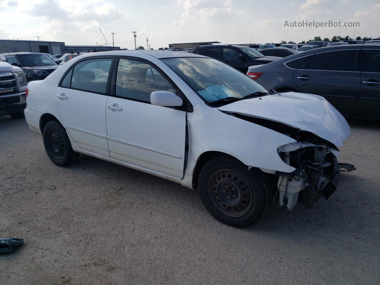 2004 Toyota Corolla Ce White vin: 1NXBR32E74Z200084