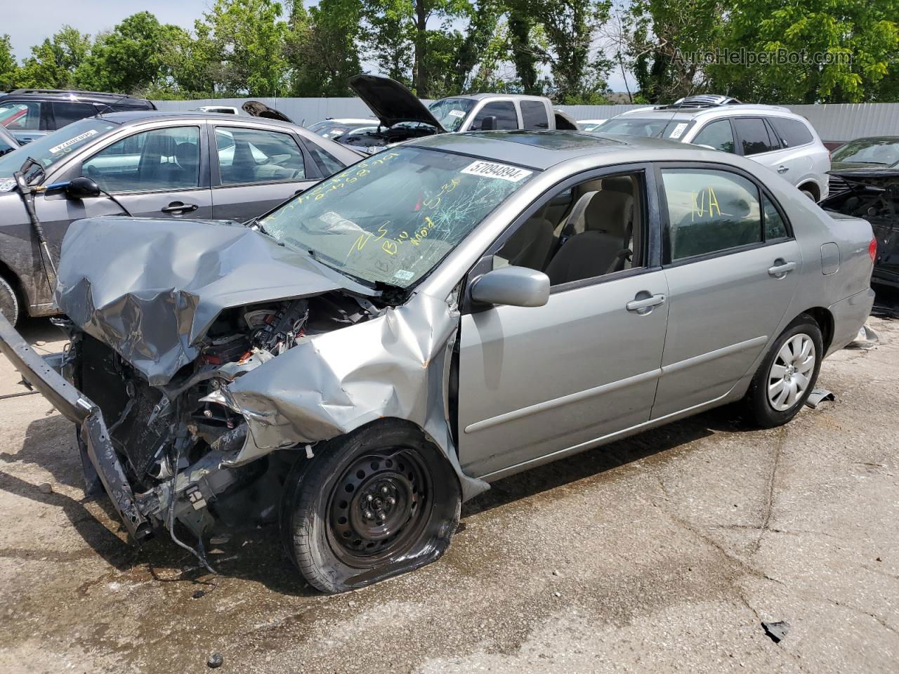 2004 Toyota Corolla Ce Silver vin: 1NXBR32E74Z225924