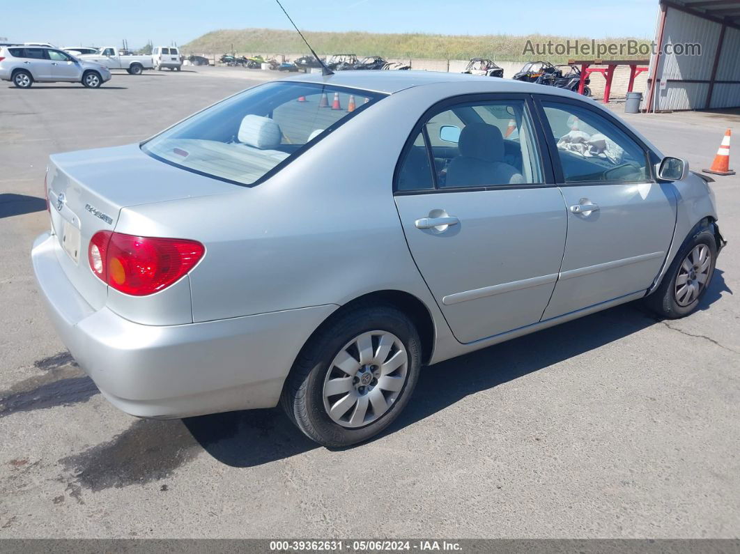 2004 Toyota Corolla Le Silver vin: 1NXBR32E74Z252282