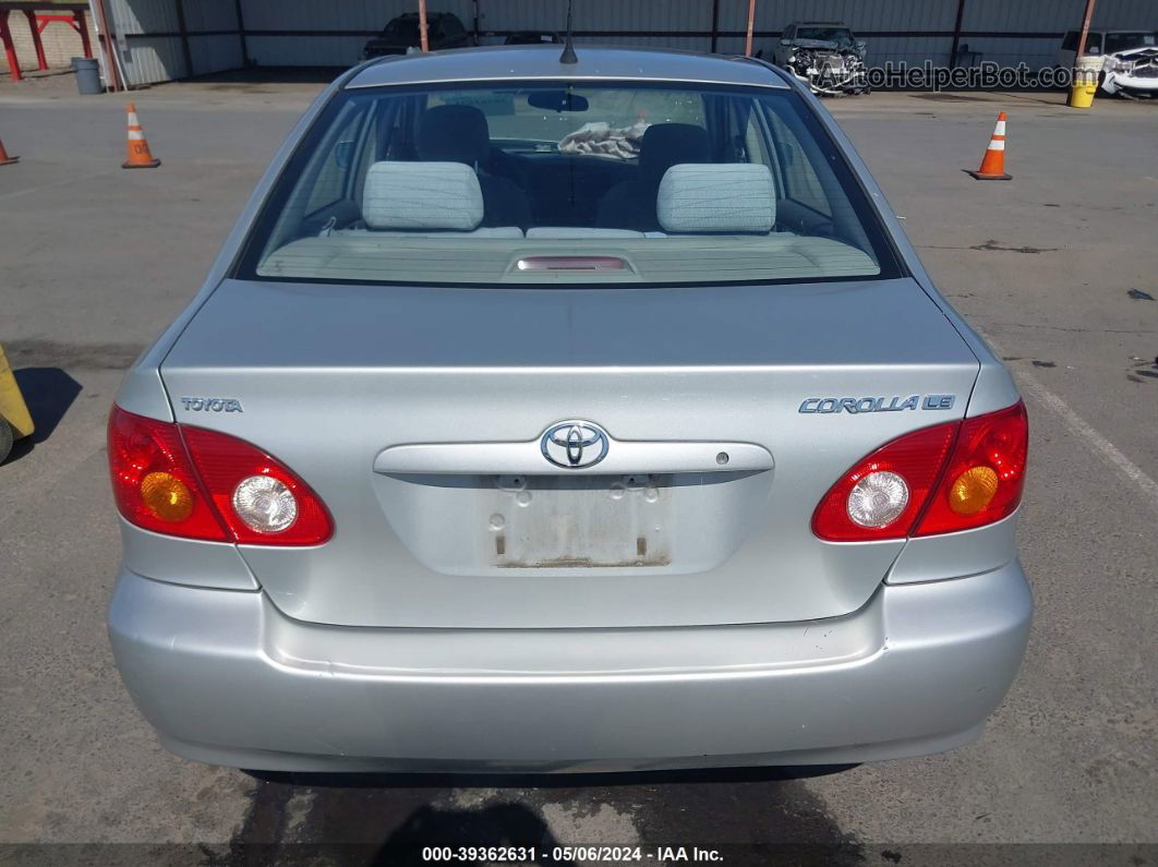 2004 Toyota Corolla Le Silver vin: 1NXBR32E74Z252282