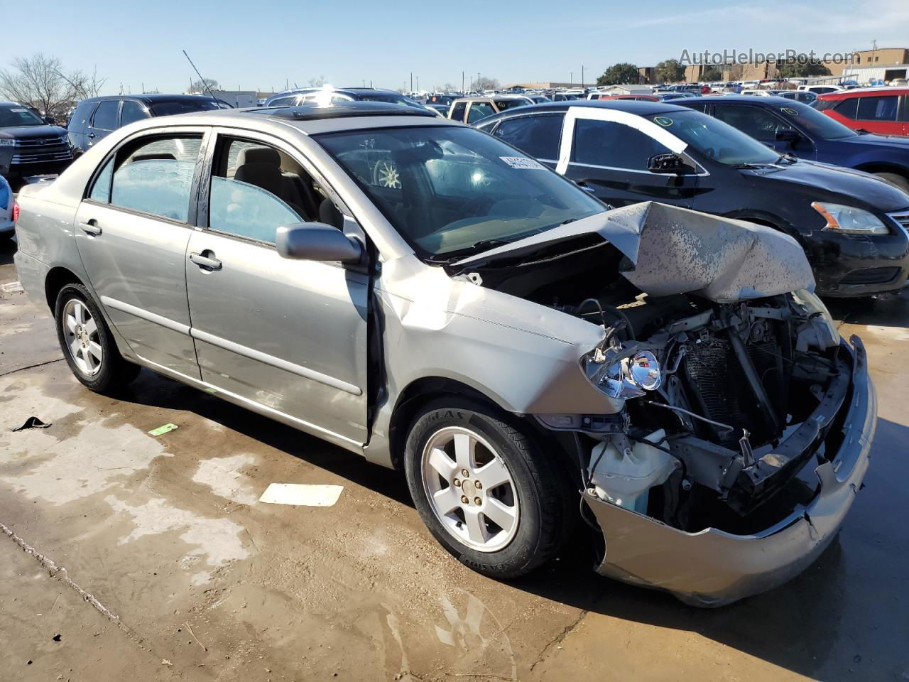 2004 Toyota Corolla Ce Gray vin: 1NXBR32E74Z259880