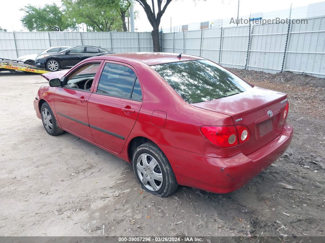 2008 Toyota Corolla Ce Red vin: 1NXBR32E78Z978374