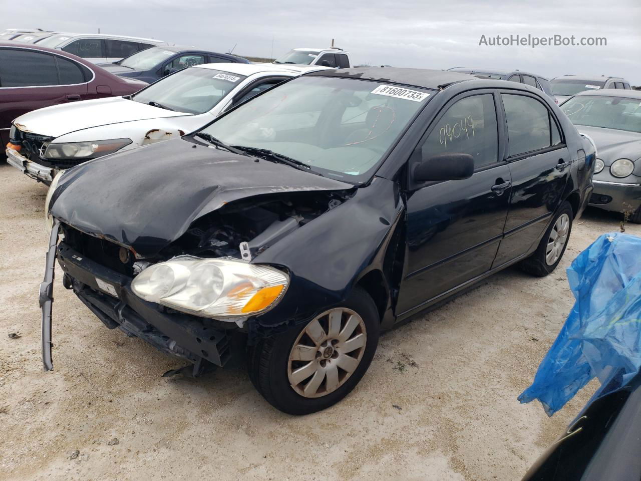 2003 Toyota Corolla Ce Black vin: 1NXBR32E83Z022121