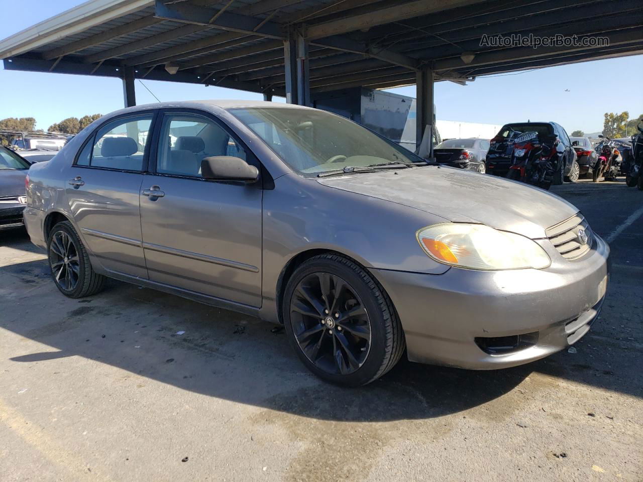 2003 Toyota Corolla Ce Gray vin: 1NXBR32E83Z024161