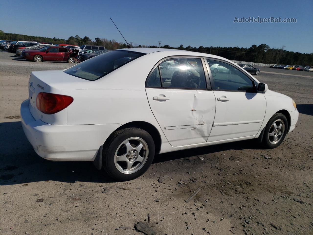 2003 Toyota Corolla Ce White vin: 1NXBR32E83Z046077