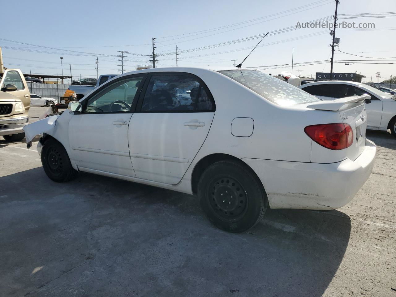 2003 Toyota Corolla Ce White vin: 1NXBR32E83Z050095