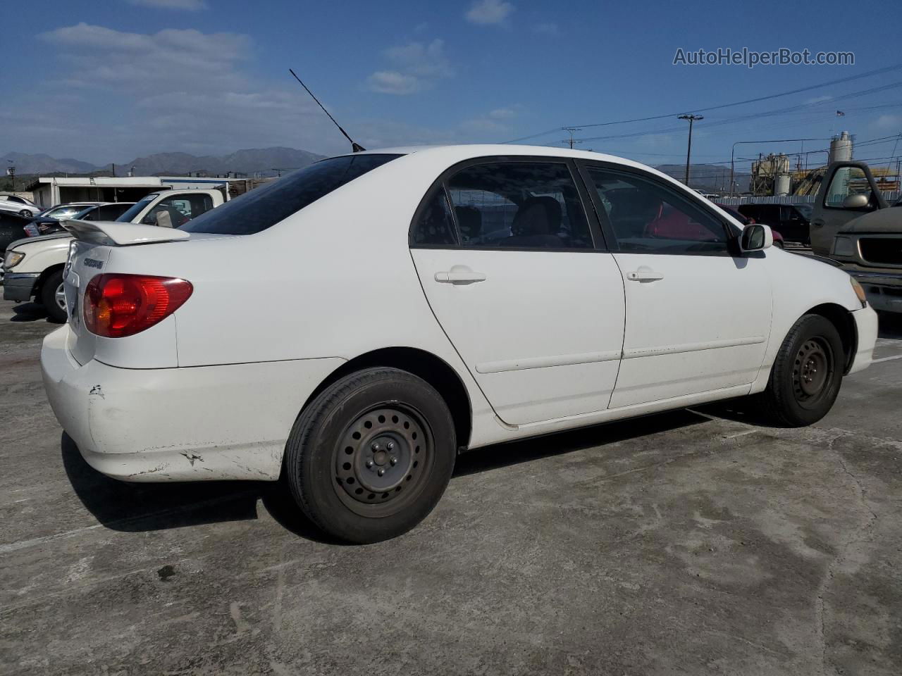 2003 Toyota Corolla Ce White vin: 1NXBR32E83Z050095