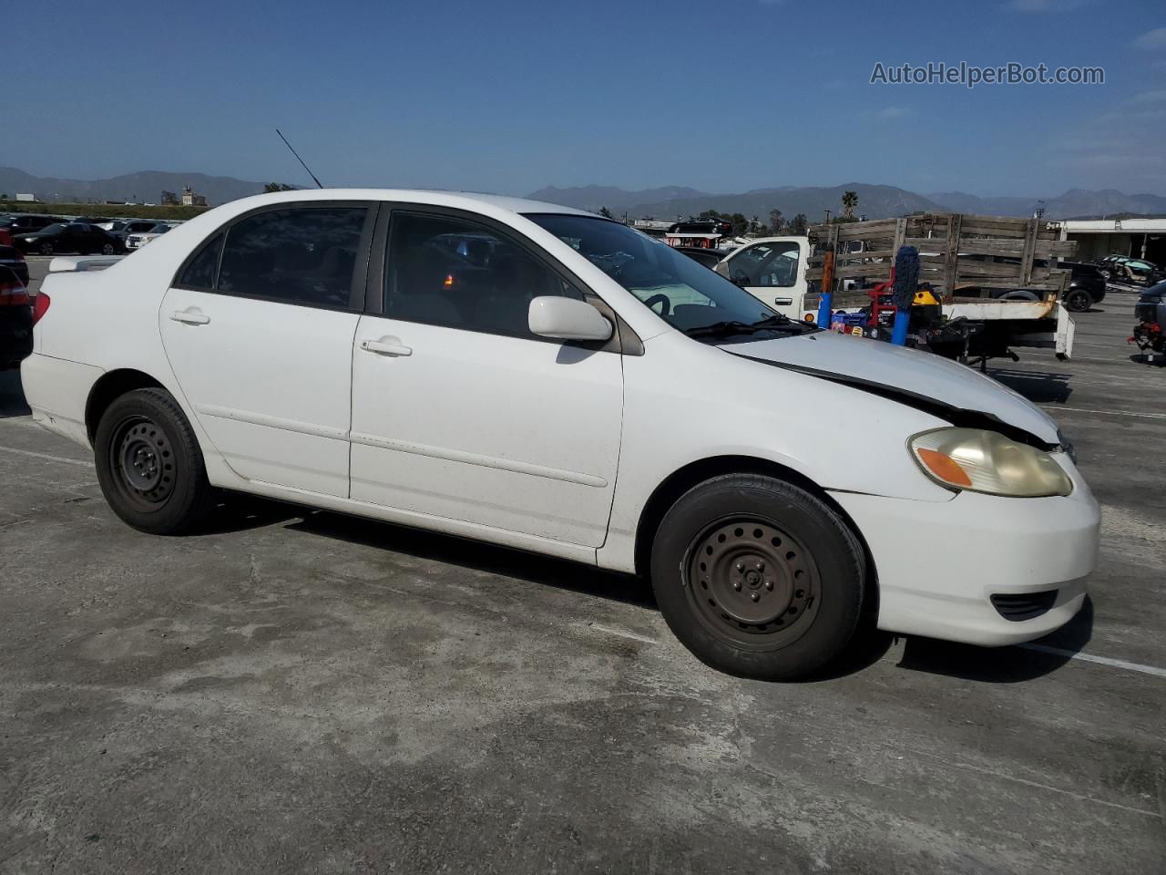 2003 Toyota Corolla Ce White vin: 1NXBR32E83Z050095