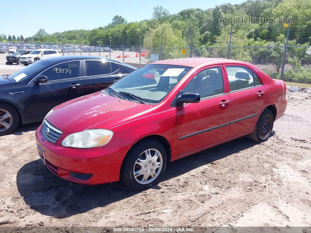 2003 Toyota Corolla Ce Red vin: 1NXBR32E83Z052820