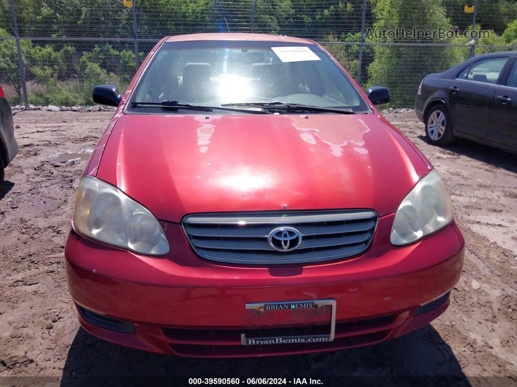 2003 Toyota Corolla Ce Red vin: 1NXBR32E83Z052820