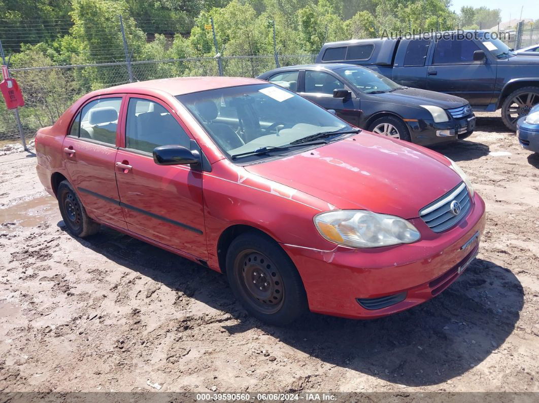 2003 Toyota Corolla Ce Red vin: 1NXBR32E83Z052820