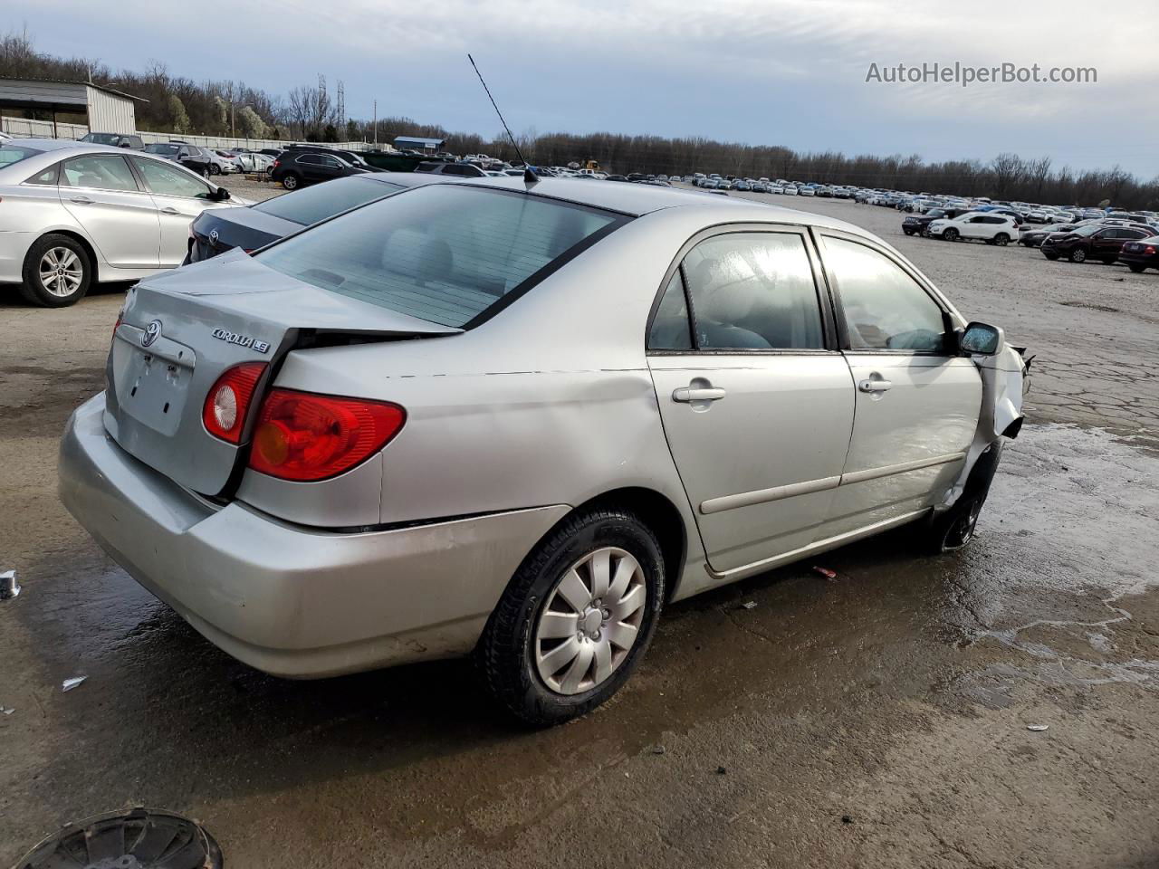 2003 Toyota Corolla Ce Silver vin: 1NXBR32E83Z060691