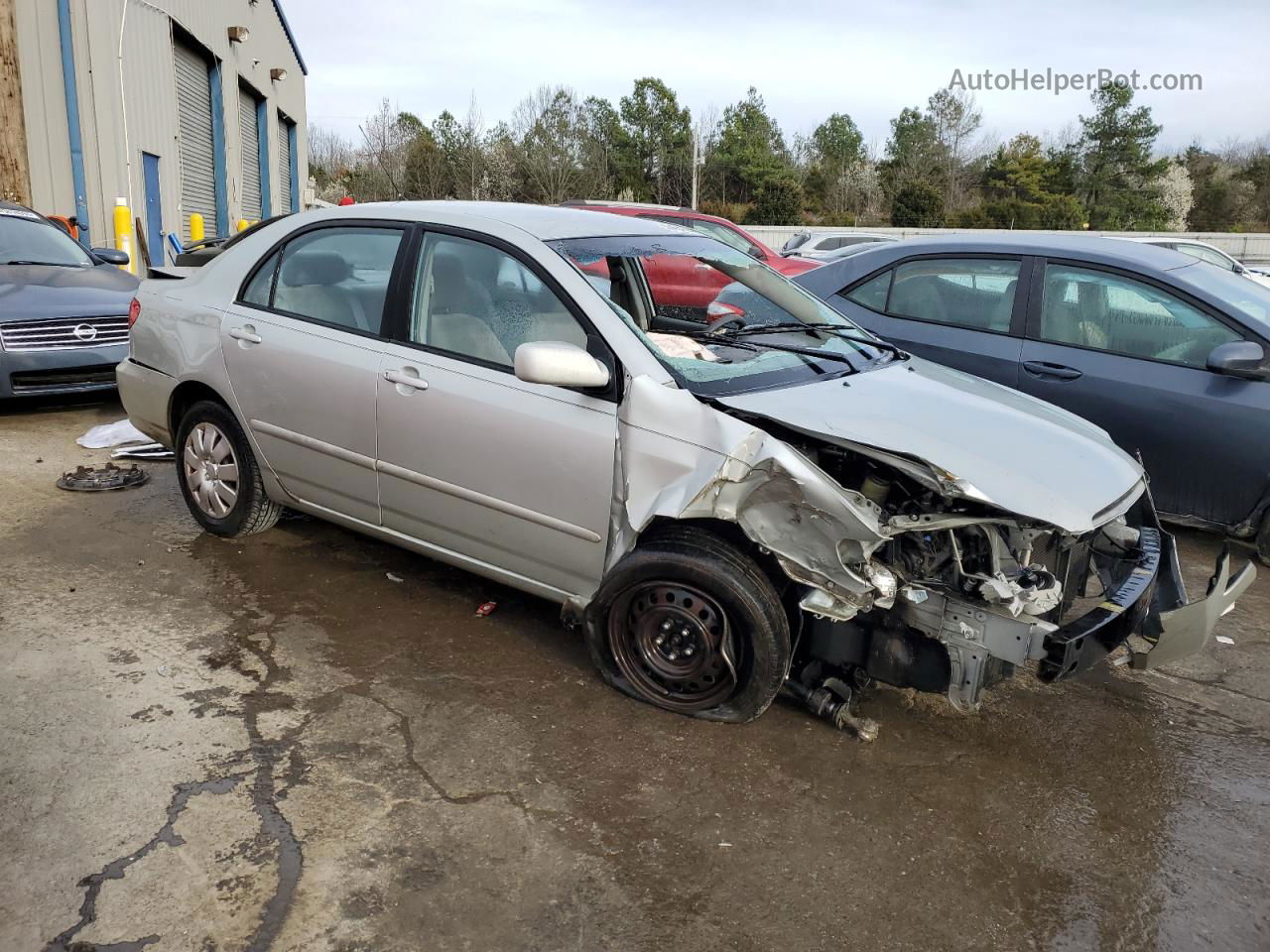 2003 Toyota Corolla Ce Silver vin: 1NXBR32E83Z060691