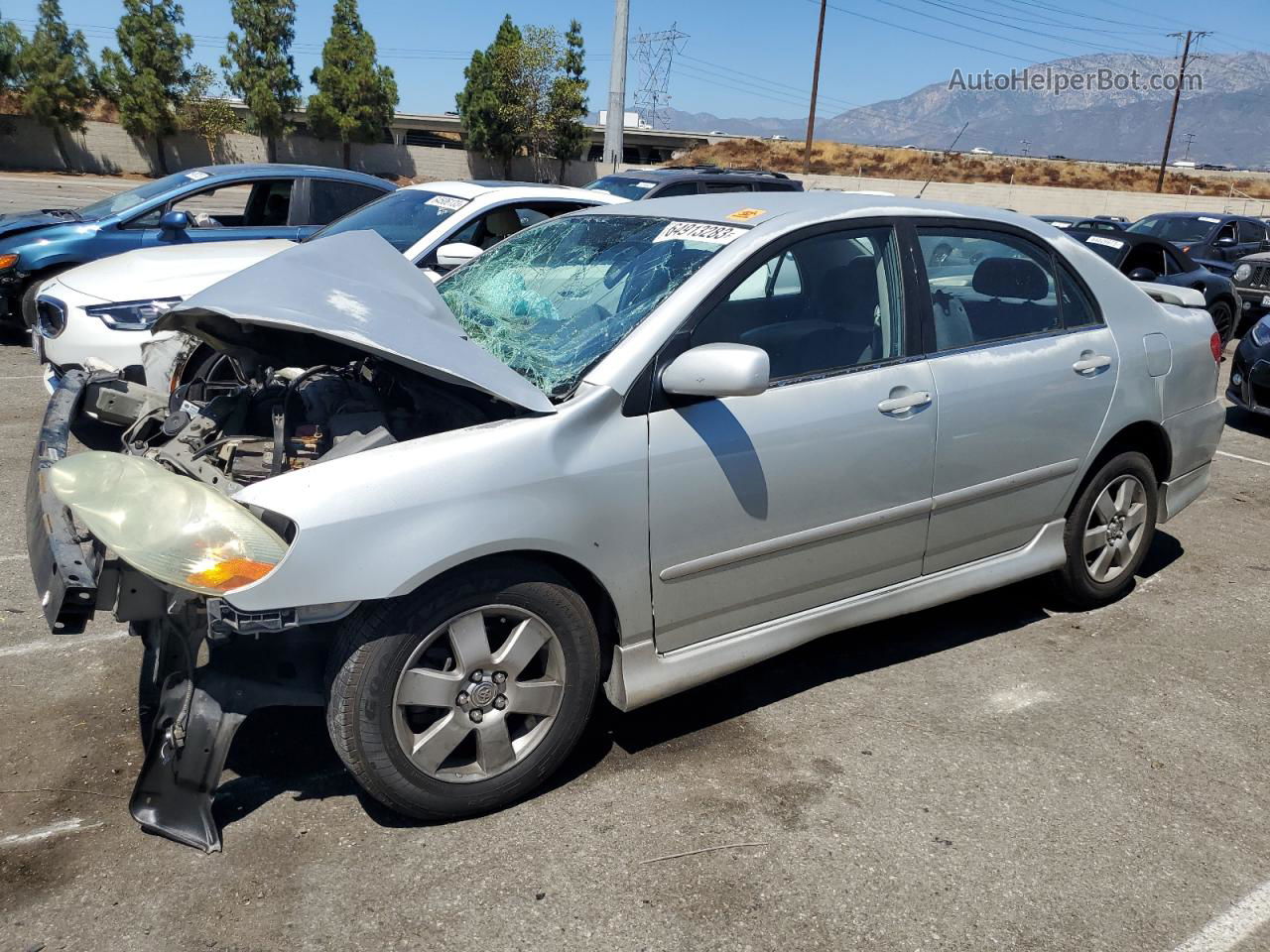 2003 Toyota Corolla Ce Silver vin: 1NXBR32E83Z076437