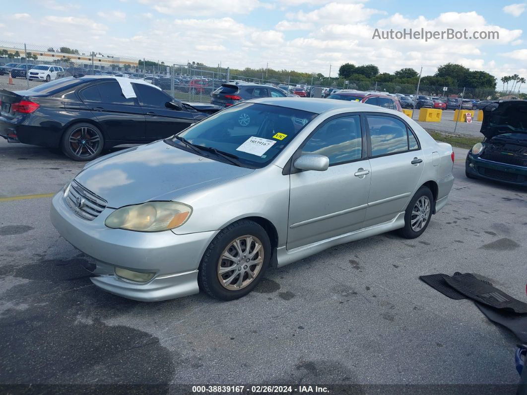 2003 Toyota Corolla S Silver vin: 1NXBR32E83Z100459