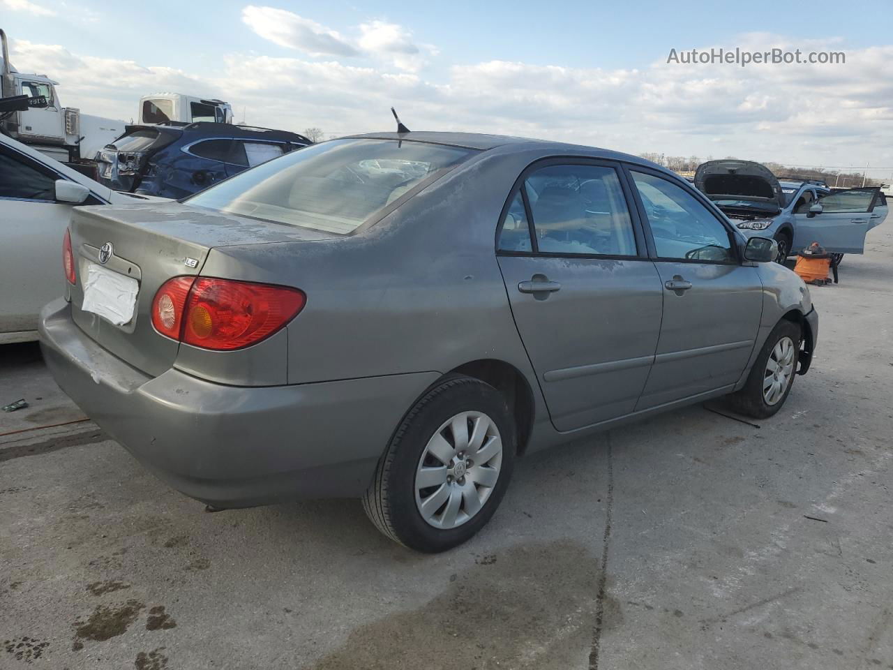 2003 Toyota Corolla Ce Gray vin: 1NXBR32E83Z109078