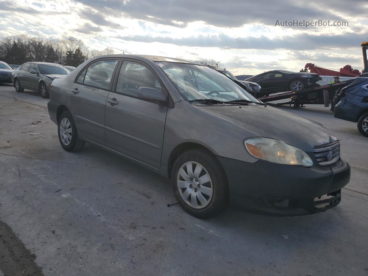 2003 Toyota Corolla Ce Gray vin: 1NXBR32E83Z109078