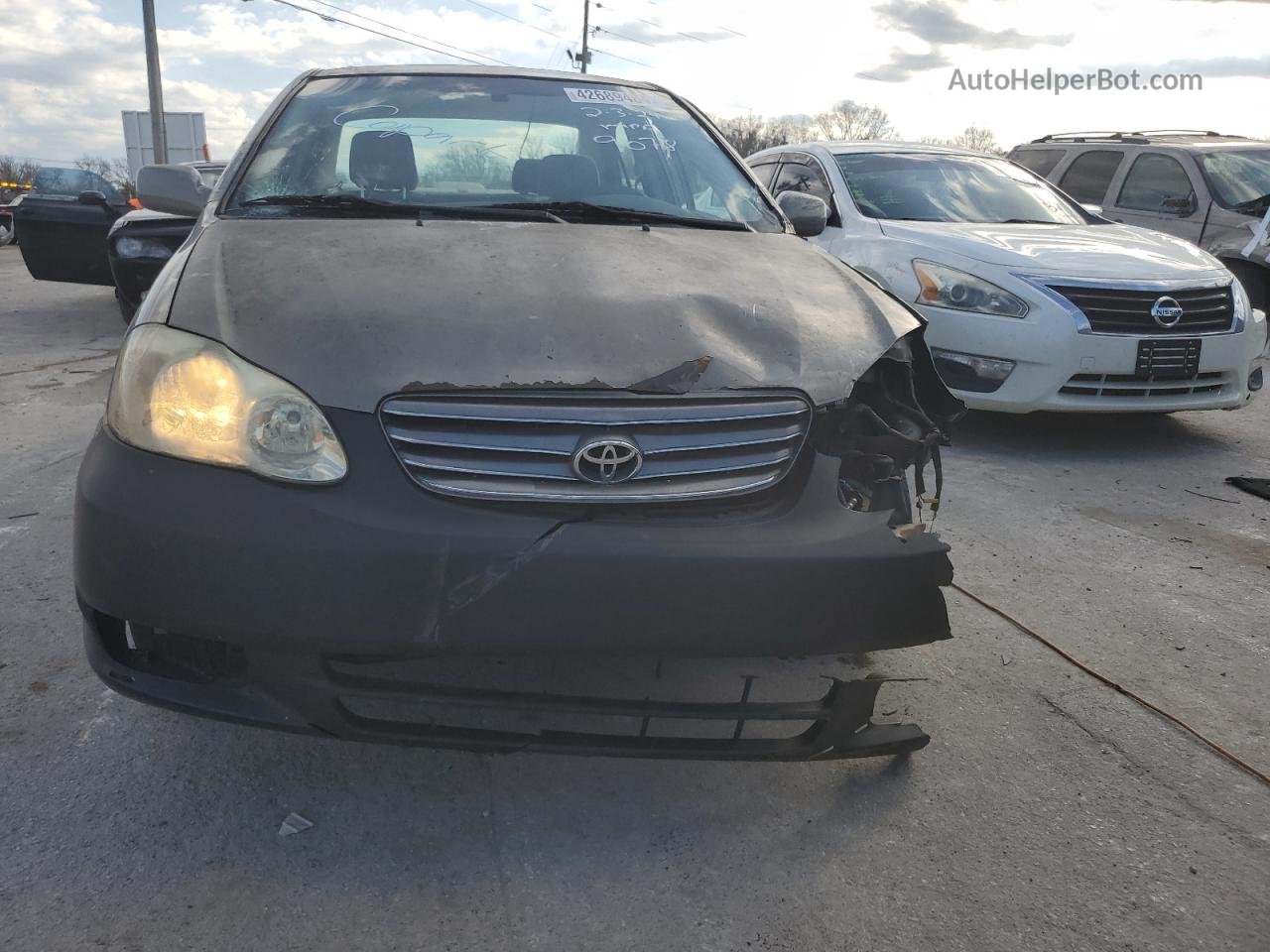 2003 Toyota Corolla Ce Gray vin: 1NXBR32E83Z109078