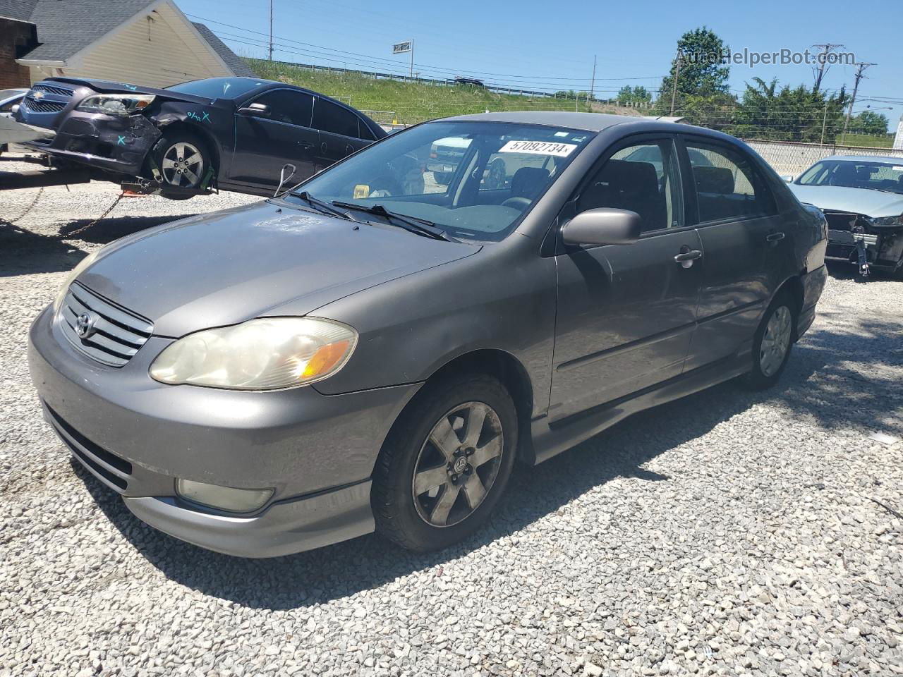 2003 Toyota Corolla Ce Silver vin: 1NXBR32E83Z184346