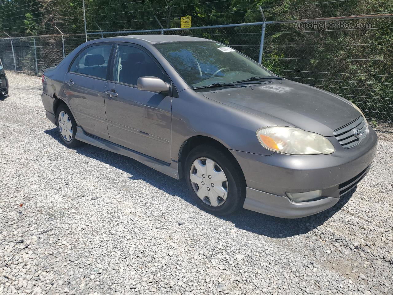 2003 Toyota Corolla Ce Silver vin: 1NXBR32E83Z184346