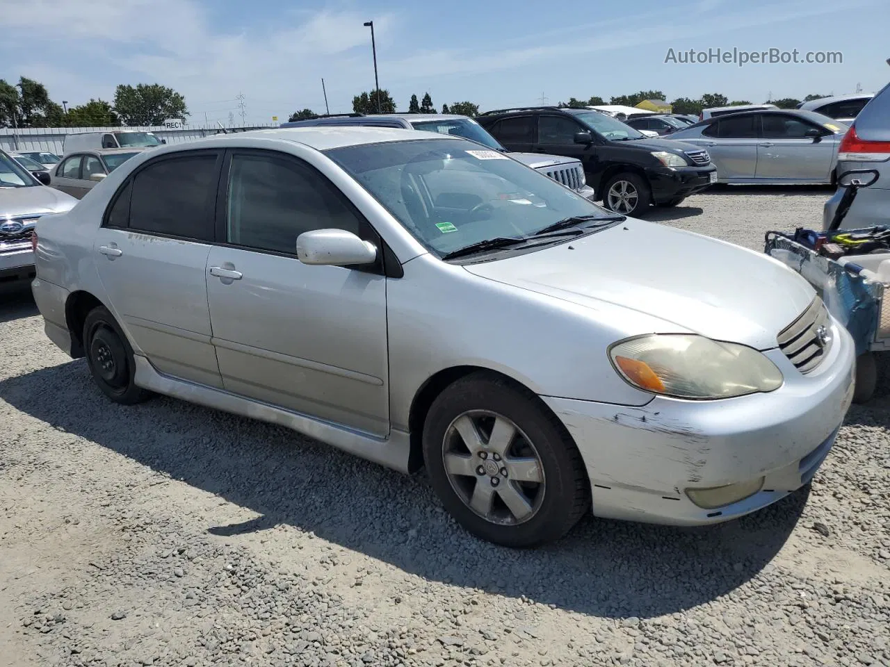 2003 Toyota Corolla Ce Silver vin: 1NXBR32E83Z185626