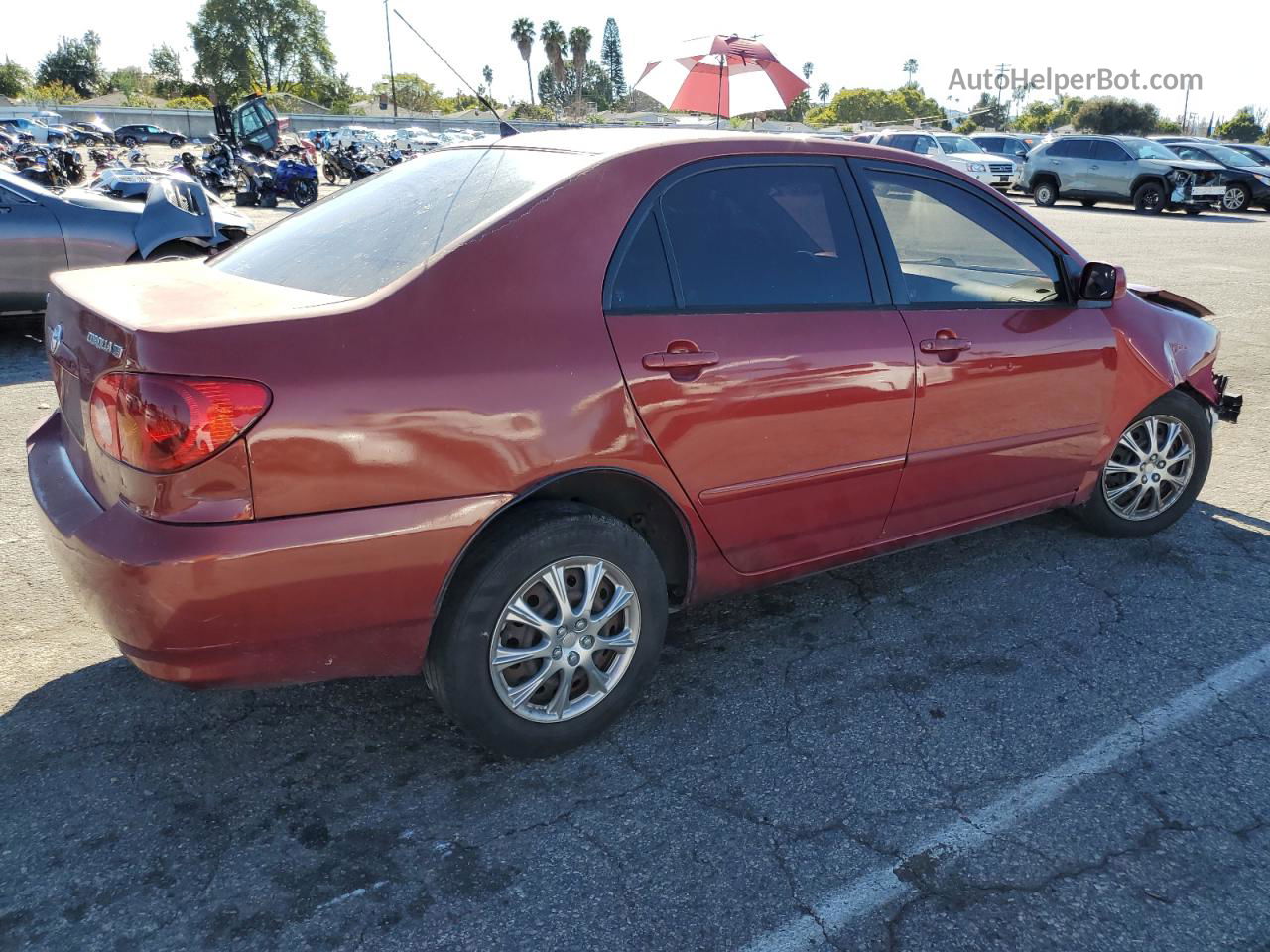 2004 Toyota Corolla Ce Red vin: 1NXBR32E84Z205634