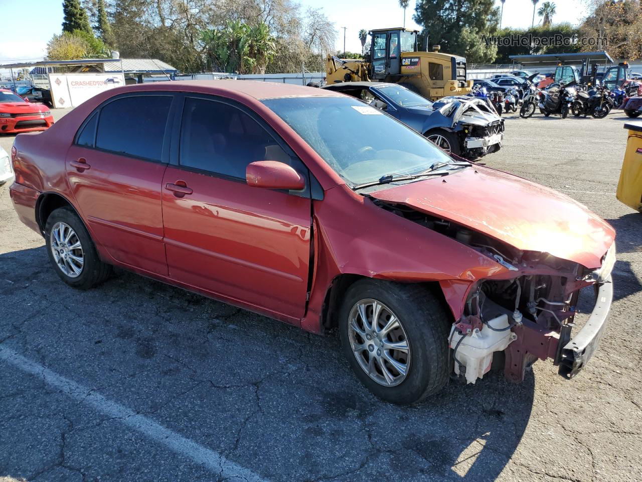 2004 Toyota Corolla Ce Красный vin: 1NXBR32E84Z205634