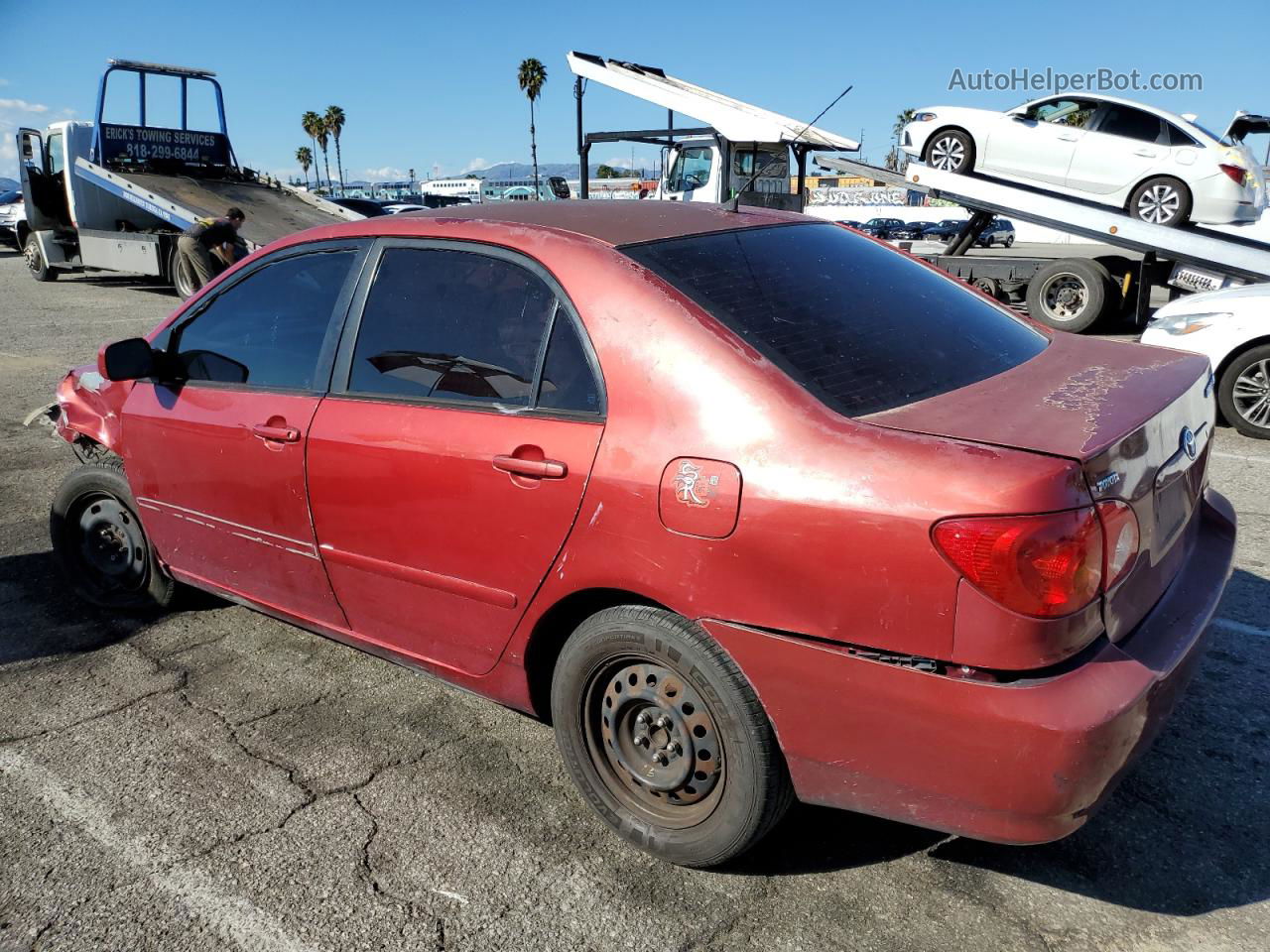 2004 Toyota Corolla Ce Red vin: 1NXBR32E84Z205634