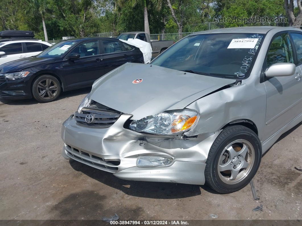 2004 Toyota Corolla S Silver vin: 1NXBR32E84Z221932