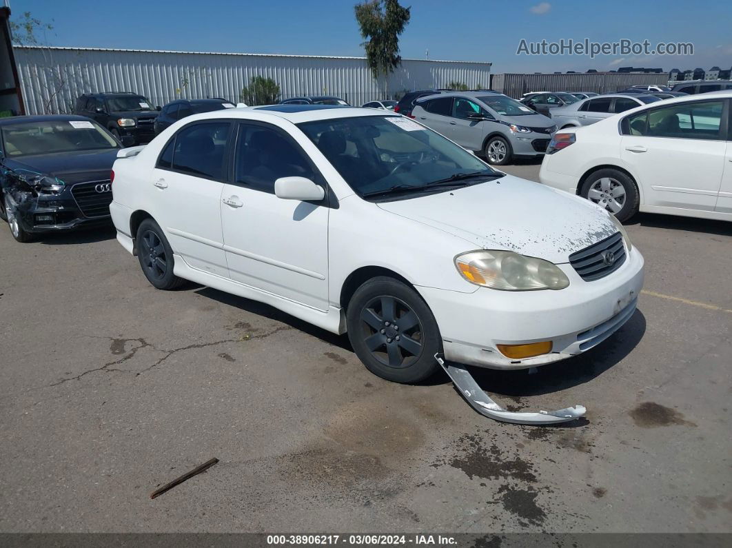 2004 Toyota Corolla S White vin: 1NXBR32E84Z228282