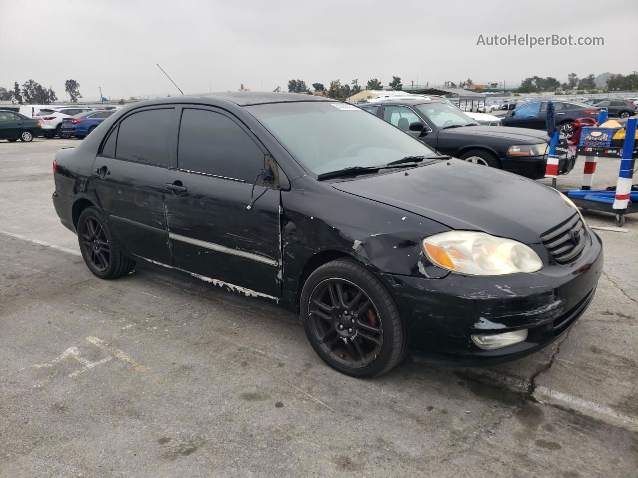 2004 Toyota Corolla Ce Black vin: 1NXBR32E84Z270841