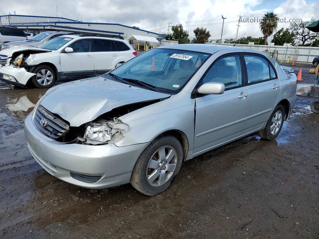 2004 Toyota Corolla Ce Silver vin: 1NXBR32E84Z298686