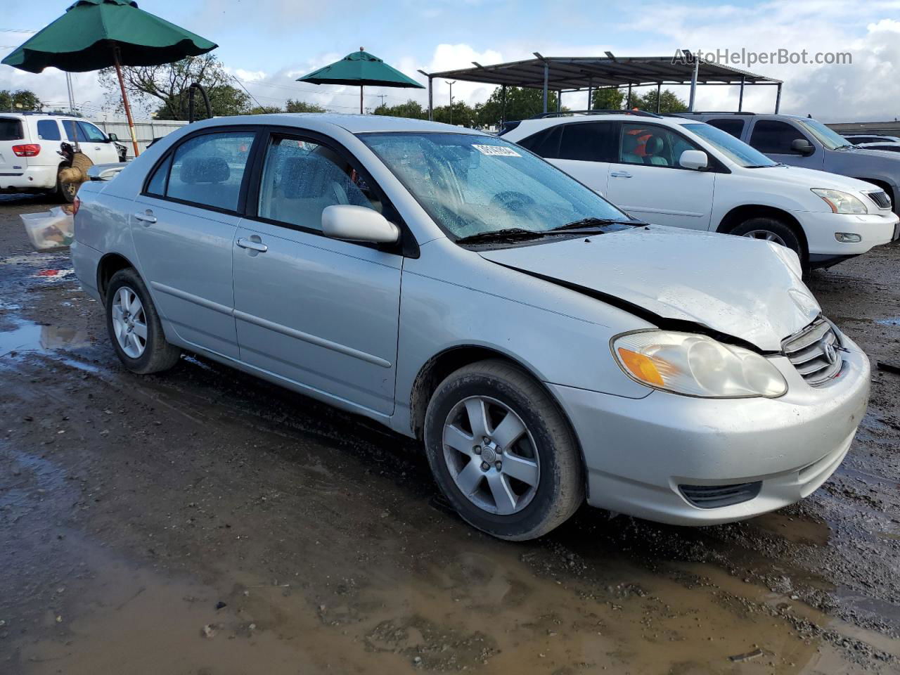 2004 Toyota Corolla Ce Silver vin: 1NXBR32E84Z298686