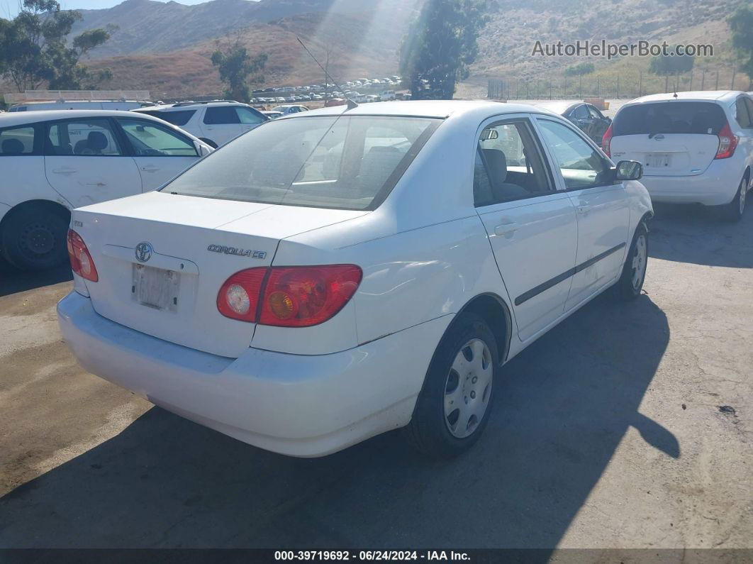 2004 Toyota Corolla Ce White vin: 1NXBR32E84Z309928