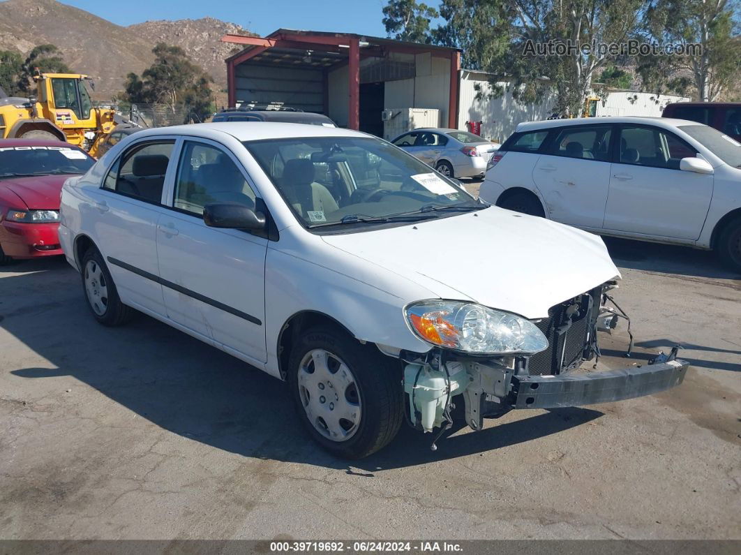 2004 Toyota Corolla Ce White vin: 1NXBR32E84Z309928