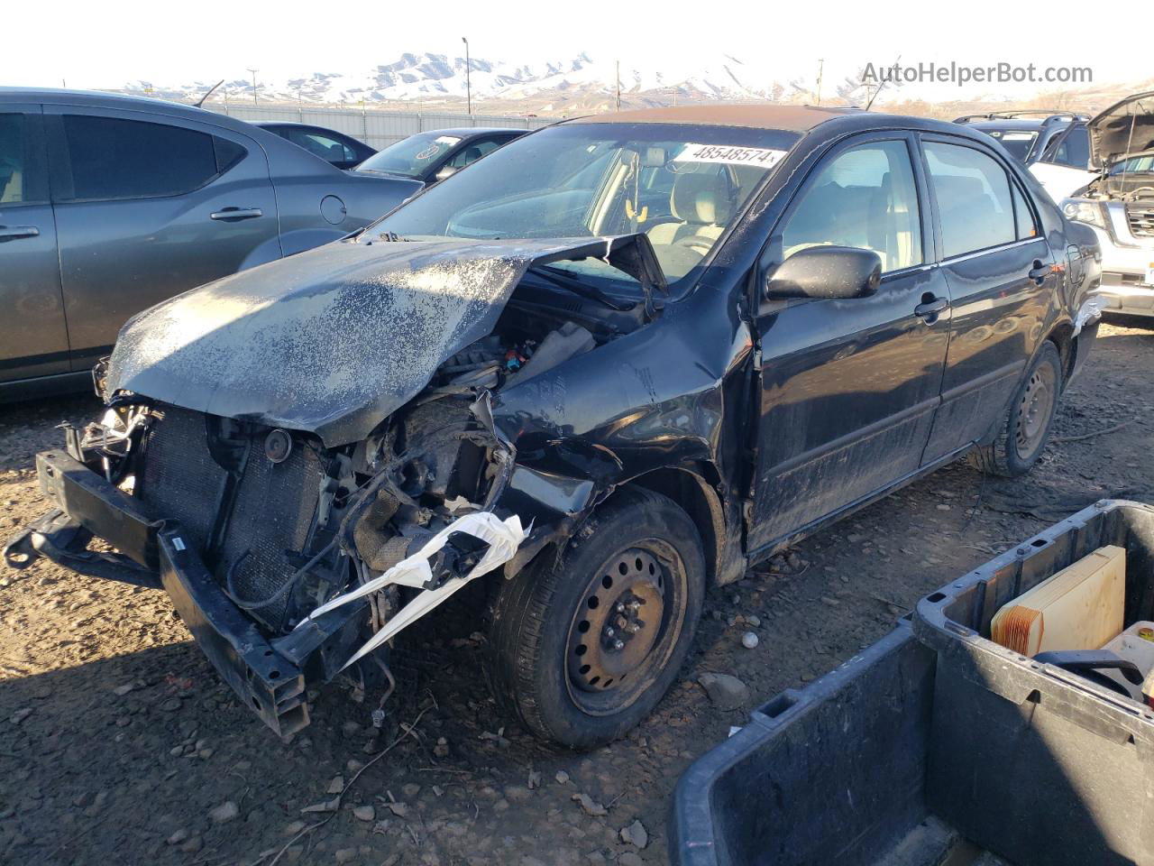 2005 Toyota Corolla Ce Black vin: 1NXBR32E85Z477697