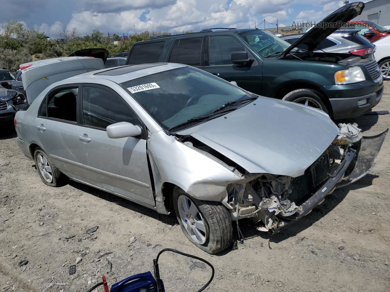 2003 Toyota Corolla Ce Silver vin: 1NXBR32E93Z031619