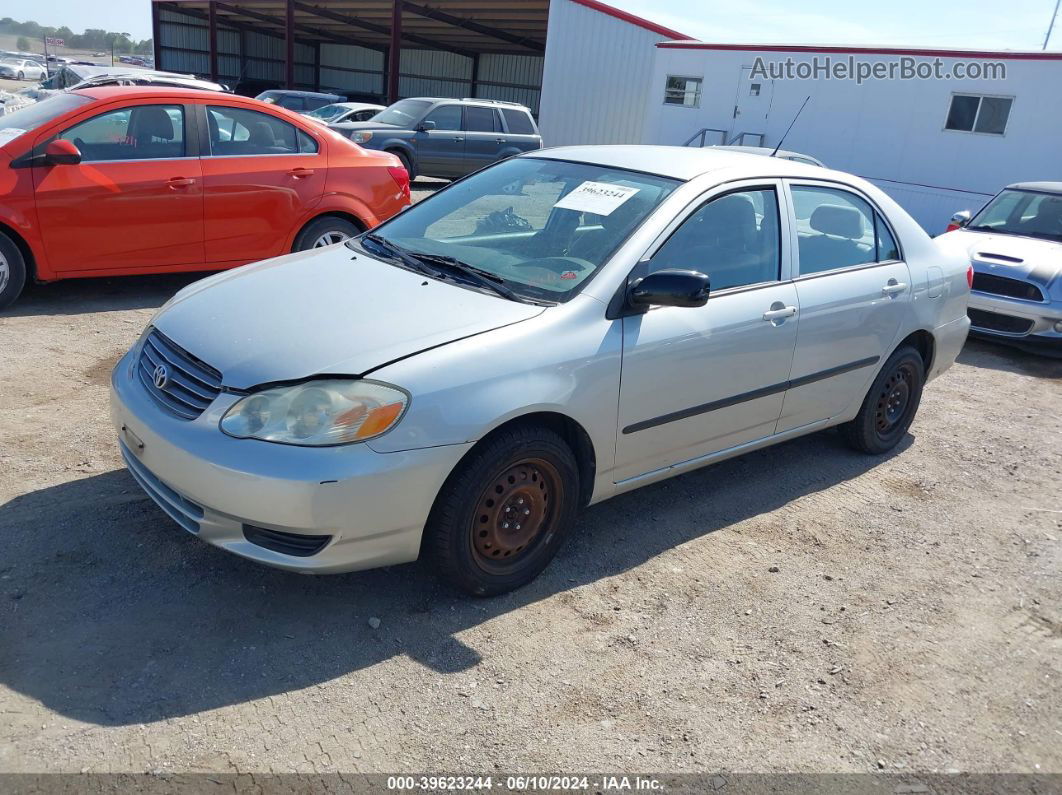 2003 Toyota Corolla Ce Silver vin: 1NXBR32E93Z042930