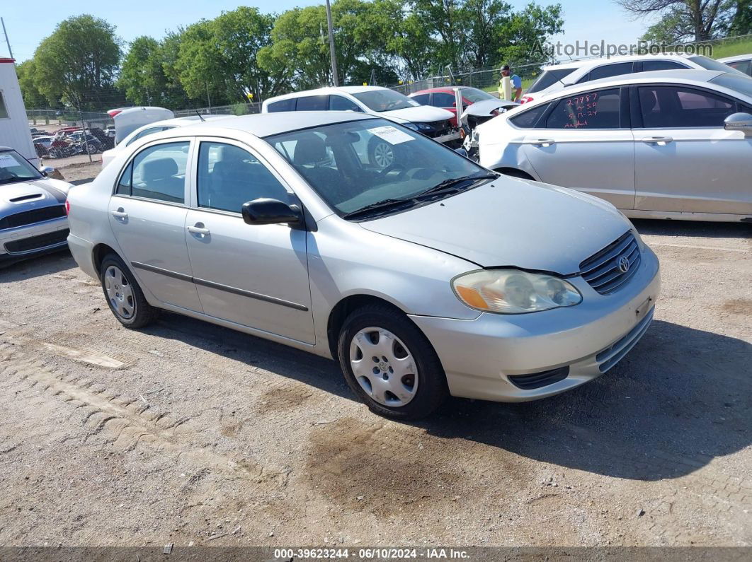 2003 Toyota Corolla Ce Silver vin: 1NXBR32E93Z042930