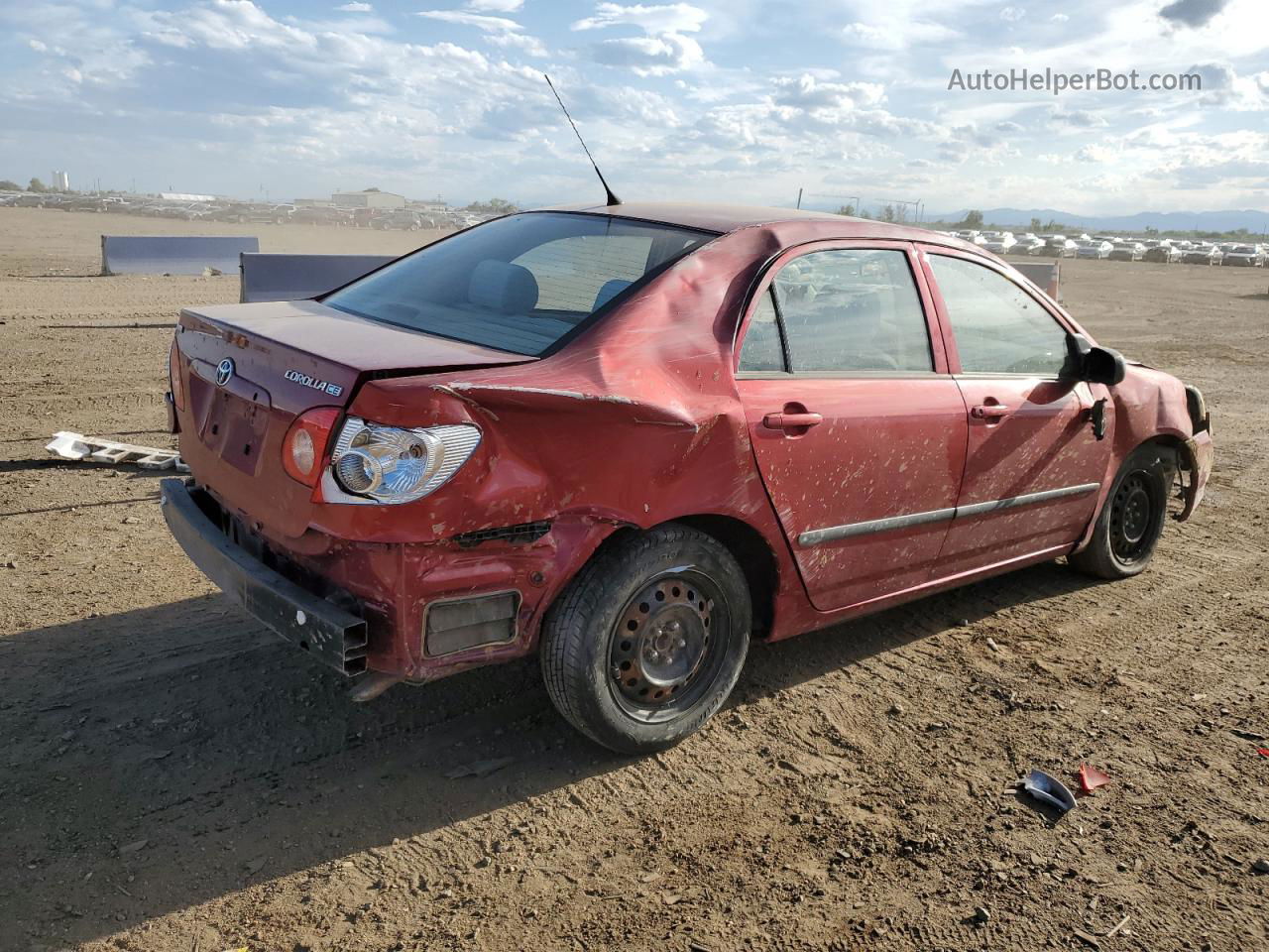 2003 Toyota Corolla Ce Red vin: 1NXBR32E93Z094476