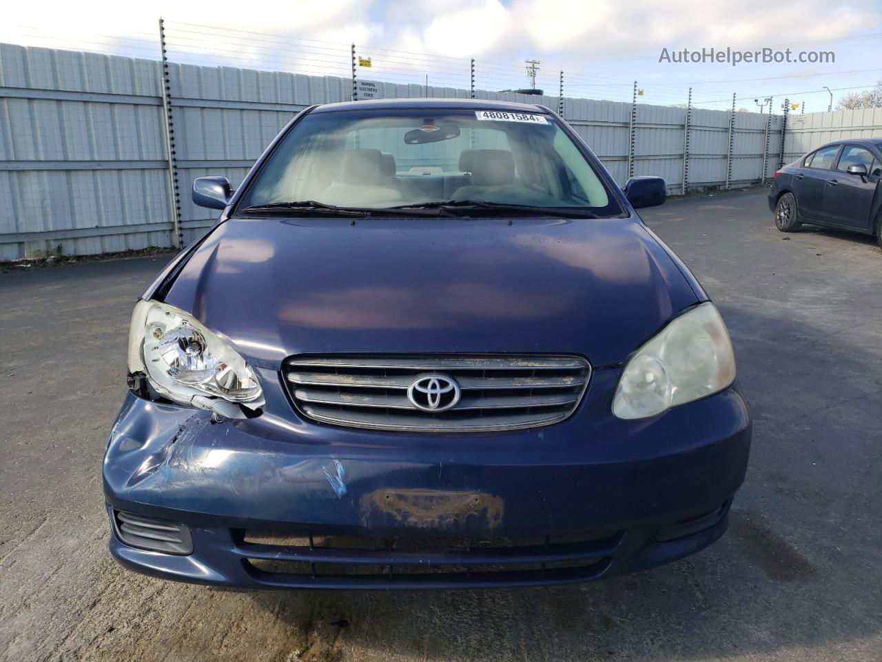 2003 Toyota Corolla Ce Blue vin: 1NXBR32E93Z116928